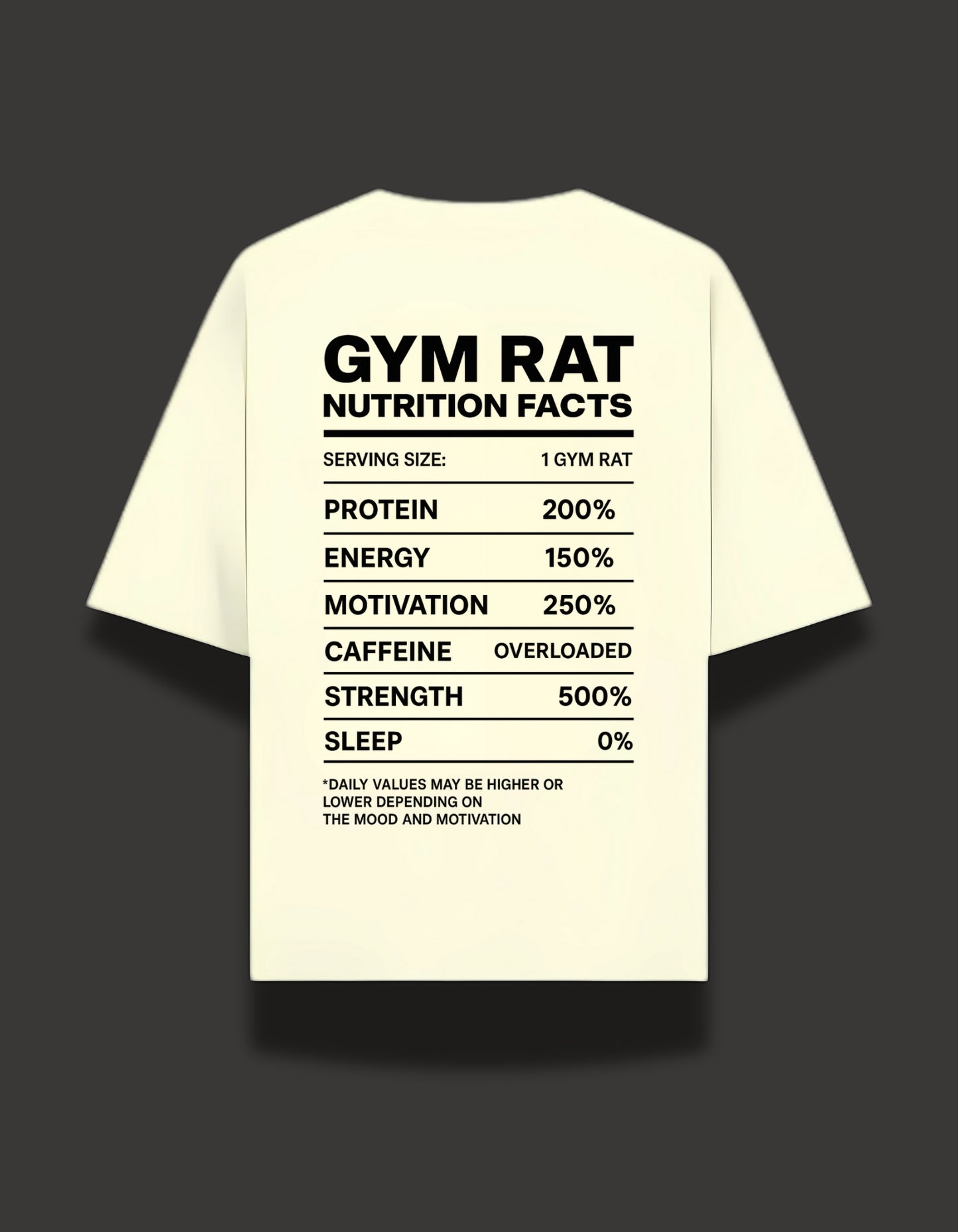Gym Rat Nutrition Unisex Oversized Classic T-Shirt
